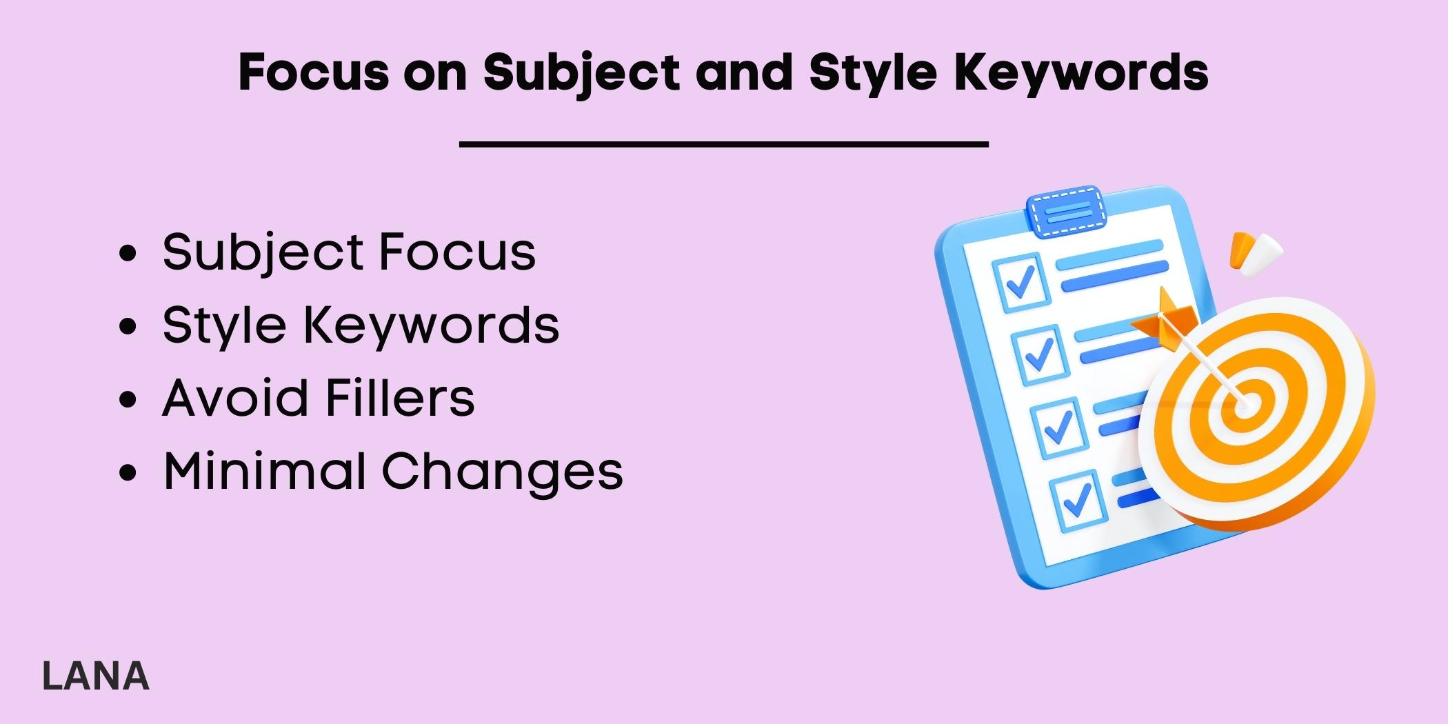 Focus on Subject and Style Keywords