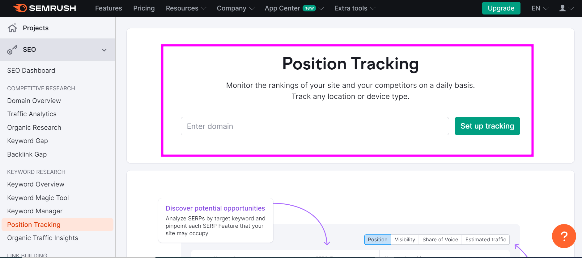 Position tracking