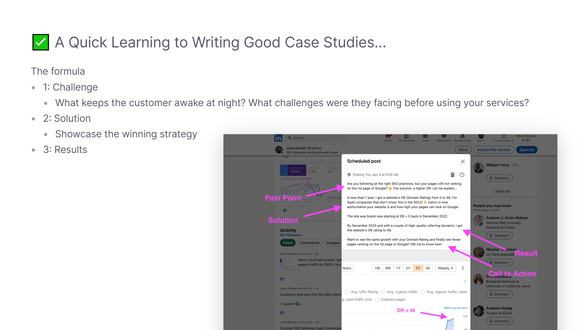 Publish Case Studies and Proven Results